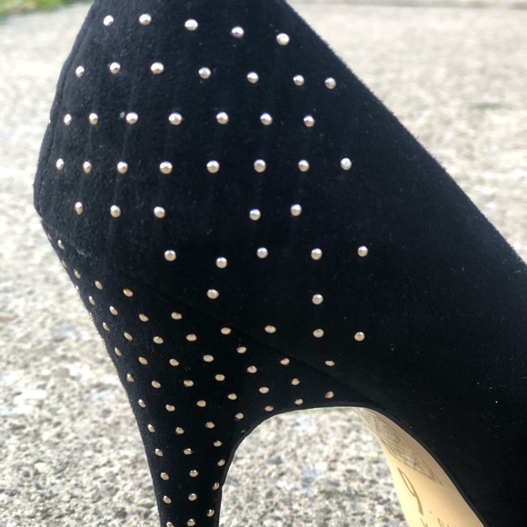 Platform Pumps - Black with Gold Studs - Picture 9 of 13
